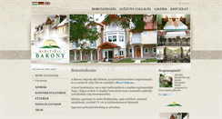 Desktop Screenshot of hotelbakony.hu