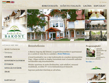 Tablet Screenshot of hotelbakony.hu